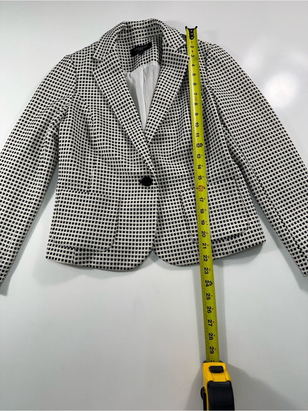 Talbots Black & White Houndstooth Blazer - Picture 3 of 5
